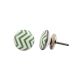 Green Striped Flat Ceramic Knob